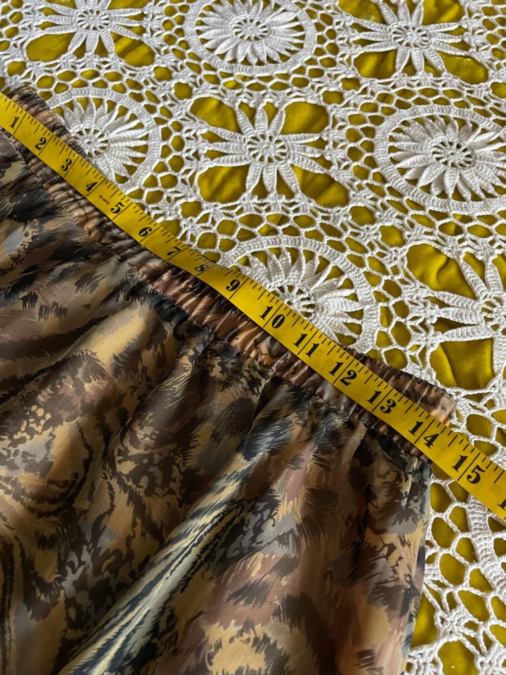 Animal print vintage chiffon circle skirt - Picture 12 of 14